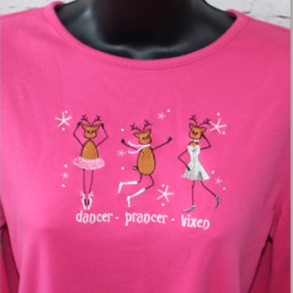 MCCC Sportswear Pink Reindeer T-Shirt - Picture 4 of 8